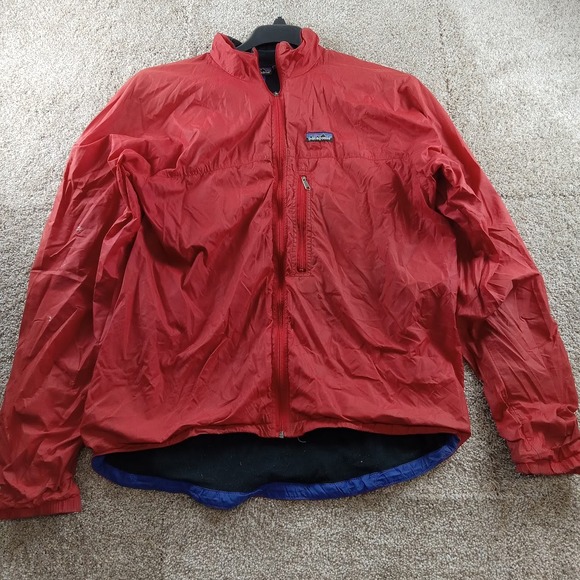 Patagonia Other - Vtg Patagonia Jacket Mens Large‎ Red Lightweight Windbreaker Nylon Fleece 90s*